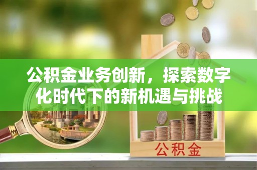 泗县公积金业务创新，探索数字化时代下的新机遇与挑战