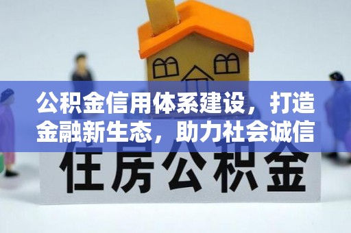 泗县公积金信用体系建设，打造金融新生态，助力社会诚信发展